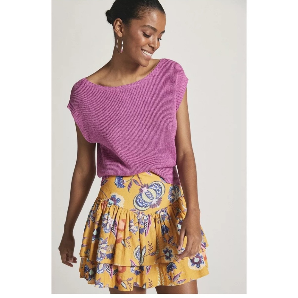 Anthropologie Pink Knit Top